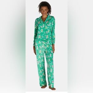 Holiday Time SUPER soft! Vintage Reindeer pajamas sz L 12-14